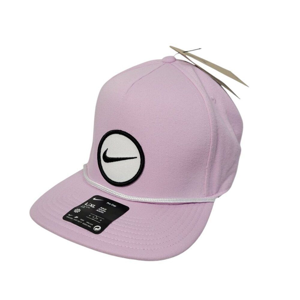 Nike Golf Hat Adult L/XL Structured Pink Snapback Adjustable‎ Dri-Fit Retro Pro